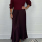 ⏳Time-limited Special⏰Women's Solid Color Long Sleeve Jumper & Pleated Bottom Dress