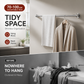 Create storage space anywhere anytime！Adjustable No-Drill Tension Rod
