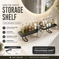 🔥50% Off Limited Time！💦Say Goodbye To Messy & Limescale‑Stained Desktops 🔥Over-the-Faucet Sink Organizer Shelf