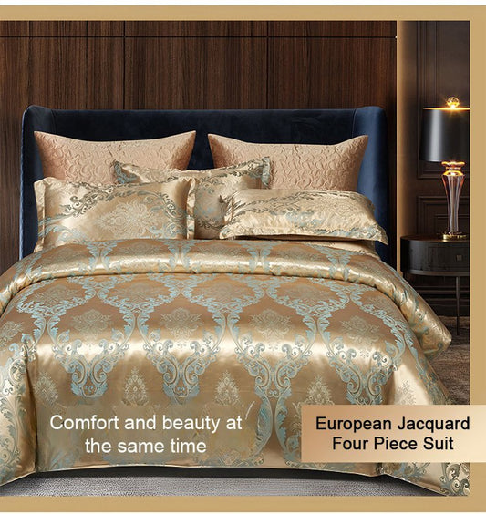 🔥Free shipping🔥 Luxury Satin Jacquard Bedding 4-pices-Set