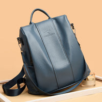 🎒 Women's Large Capacity Backpack – PU Leather, Chic Embossed, Comfortable 👜