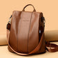 🎒 Women's Large Capacity Backpack – PU Leather, Chic Embossed, Comfortable 👜