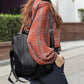 🎒 Women's Large Capacity Backpack – PU Leather, Chic Embossed, Comfortable 👜