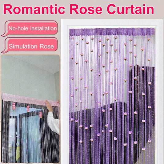 Velcro Rose Thread Tassel Door Curtain