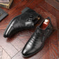 👞Free Shipping👞Men's Leather Ankle Boots with Double Side Zipper and Pointed Toe