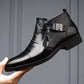 👞Free Shipping👞Men's Leather Ankle Boots with Double Side Zipper and Pointed Toe