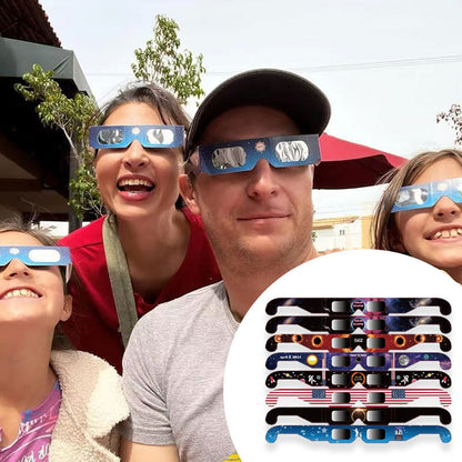 🕶️ Solar Eclipse Glasses for Viewing the Total Solar Eclipse – ISO 12312-2 Certified with Smartphone Filter 🌑