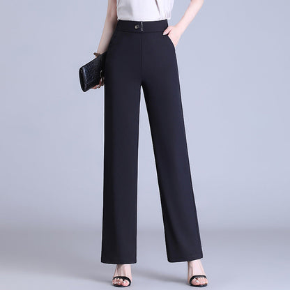 ✈️ Free Shipping📦High-waisted Flesh-concealing Thin Icy Narrow Straight-leg Pants