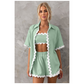 🎁Hot Sale 50% OFF⏳Women's Summer Shirt Top High Waisted Shorts Casual 2-Piece Set
