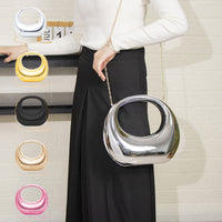 Novelty Moon Shape Glossy Acrylic Crossbody Handbag