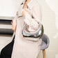 Novelty Moon Shape Glossy Acrylic Crossbody Handbag