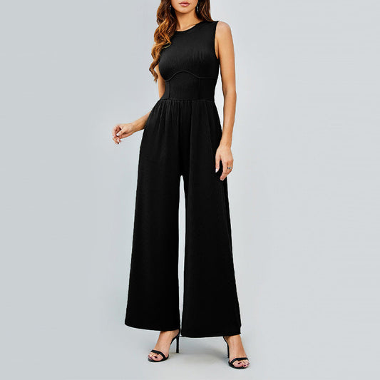 🔥Promotion 50% OFF 🔥Women’s Solid Sleeveless Wide Leg Jumpsuit &Free shopping✈️