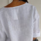 👚Women's Linen-Cotton V-Neck Comfortable Top