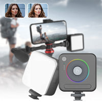 🔥Portable Full Color Video Light with 3 Cold Shoe Mounts