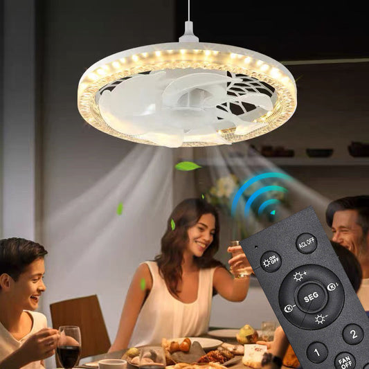 2-in-1 Mute Adjustable Fan Light with Remote Control for Bedroom