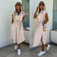 🔥Women's Casual Striped Tie Waist Shirt Dress with Pocket✈️📦Buy 2 free shipping
