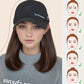 Stylish Shoulder-length Wig with Baseball Cap