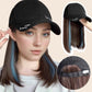 Stylish Shoulder-length Wig with Baseball Cap