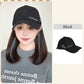 Stylish Shoulder-length Wig with Baseball Cap