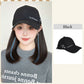 Stylish Shoulder-length Wig with Baseball Cap