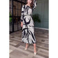 💕HOT SALE 50% OFF 💕Elegant Round Neck Stretch Dress with Belt