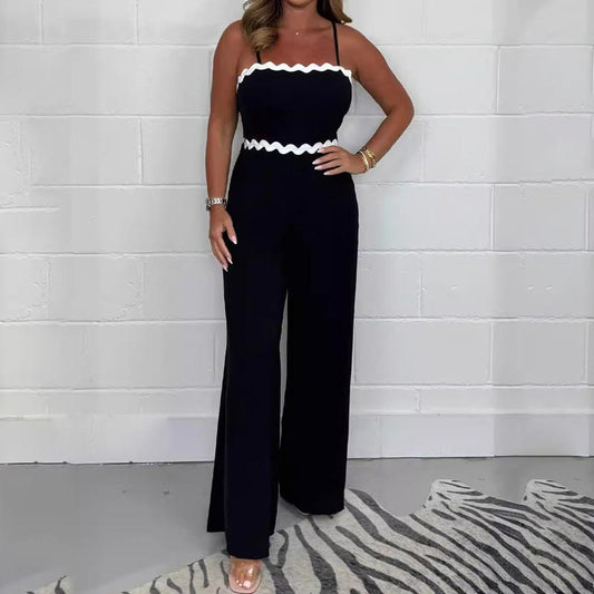 Women’s Elegant Sling Jumpsuit with Built-in Bra