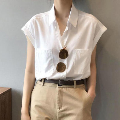 Women’s Casual Lapel Cotton Shirt