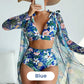 Women's 3 Piece Swimsuits with Kimono Cover Up