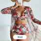 Women's 3 Piece Swimsuits with Kimono Cover Up
