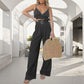 Spaghetti Strap Top Wide Leg Pants 2-Piece Set