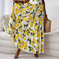 💕50% Off🍋Women’s Elegant Lemon Print Spaghetti Strap Flowy Long Dress