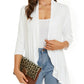 Solid color cardigan stretch blazer