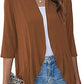 Solid color cardigan stretch blazer