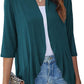 Solid color cardigan stretch blazer