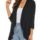 Solid color cardigan stretch blazer