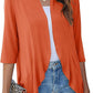Solid color cardigan stretch blazer