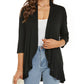 Solid color cardigan stretch blazer