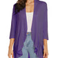 Solid color cardigan stretch blazer