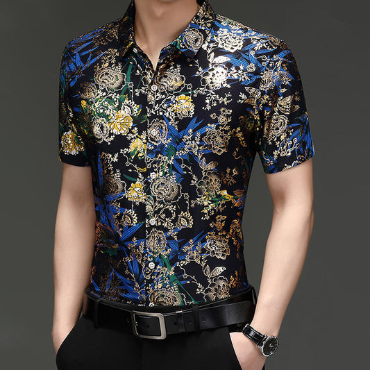 🔥Men's Trendy Pattern Breathable Short Sleeve Shirt