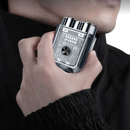 🎁2025 Hot Sale - 49% OFF😍Mini Transparent Body Dual Head Magnetic Electric Shaver