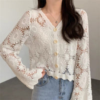 🍁New Arrival✨Crochet Lace Button-Down Cardigan