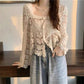 🍁New Arrival✨Crochet Lace Button-Down Cardigan