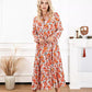🌸Spring Specials🌸Women's Long Sleeve V Neck Bohemian Midi Dress