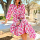 🌸Spring Specials🌸Women's Long Sleeve V Neck Bohemian Midi Dress