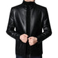 🧥40% OFF NOW! ❄️ Men's Warm Plush Lining Leather Jacket - Windproof & Stylish, Perfect for Cold Weather Outings ✨