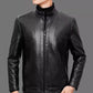 🧥40% OFF NOW! ❄️ Men's Warm Plush Lining Leather Jacket - Windproof & Stylish, Perfect for Cold Weather Outings ✨