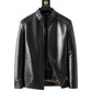 🧥40% OFF NOW! ❄️ Men's Warm Plush Lining Leather Jacket - Windproof & Stylish, Perfect for Cold Weather Outings ✨