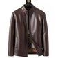 🧥40% OFF NOW! ❄️ Men's Warm Plush Lining Leather Jacket - Windproof & Stylish, Perfect for Cold Weather Outings ✨