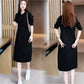 [Gift For Women] Women's Long Sleeve Hooded Pockets Sweatshirt Dress