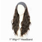 Full Head Wig Set with Removable Gray Headband